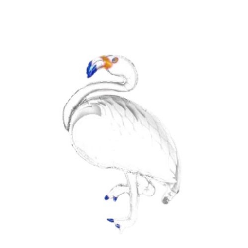 Picture of White Flamingo Shape Foil Balloon