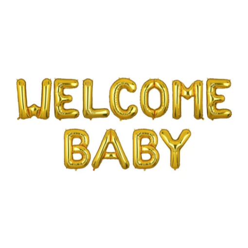 Picture of Welcome Baby Gold Foil Balloon Letters