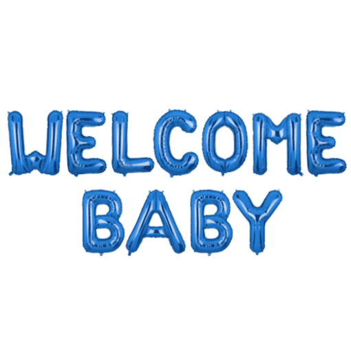 Picture of Blue Welcome Baby Letters Foil Balloons 