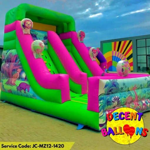 Picture of Jungle Slide Jumping Castle – Rent for Animal-Themed Kids’ Parties in Karachi