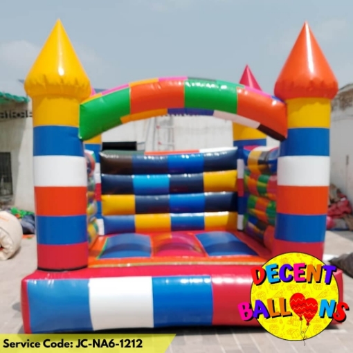 Picture of Rainbow Stripe Jumping Castle