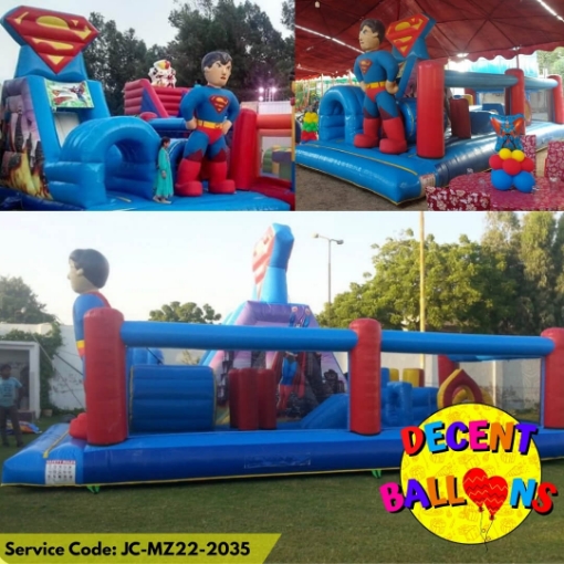 Picture of Superman Combo Jumping Castle Playland Rental